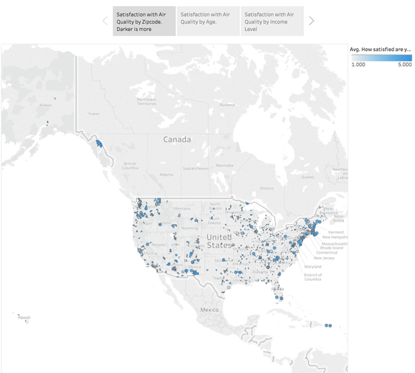 Air Quality  Satisfaction MapJ